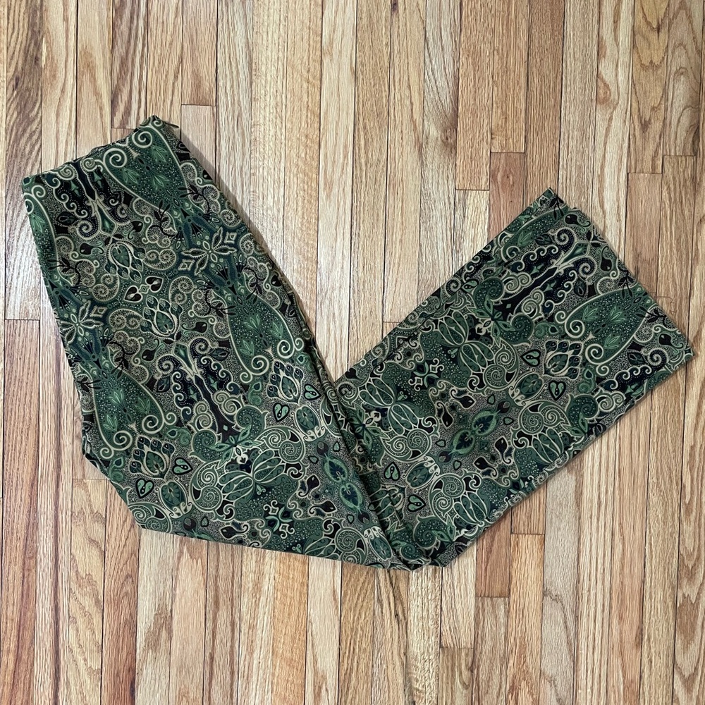 Vintage Green Paisley Pants